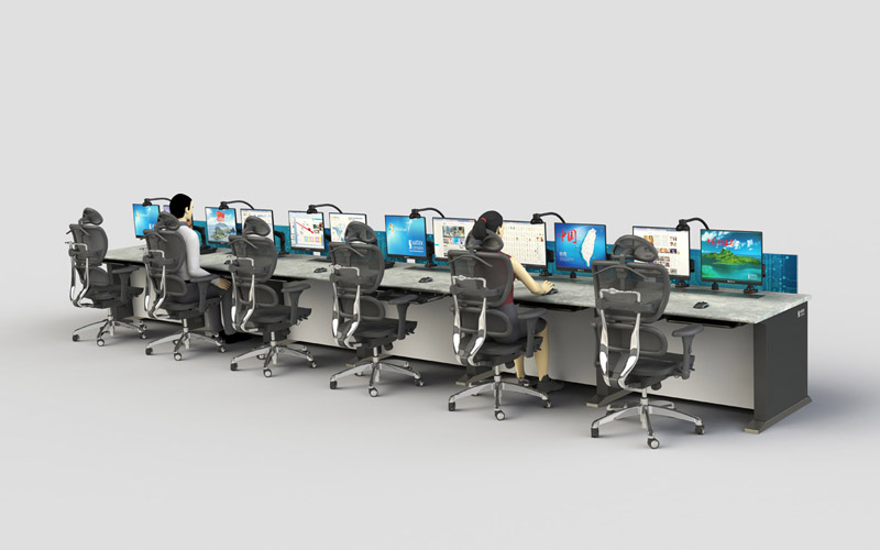 中創(chuàng)美舒適系列COMFORT-C工業(yè)調(diào)度控制室控制臺效果示意圖
