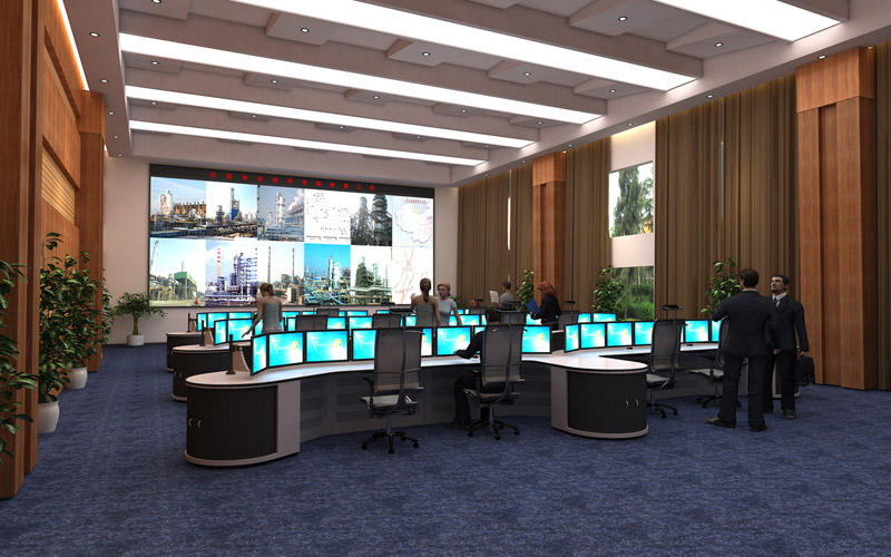 監控室操作臺效果圖片