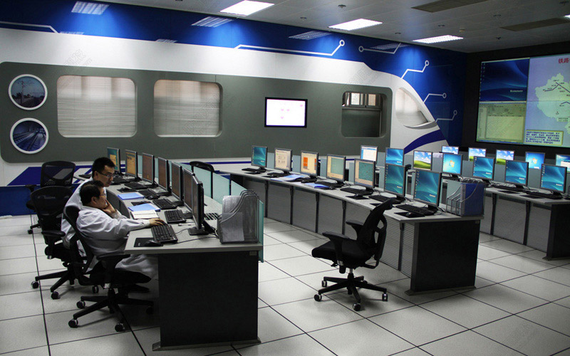 北京鐵路局控制中心弧形監控臺圖片