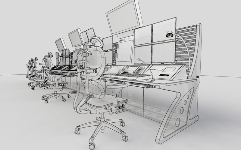 中創(chuàng)美品牌指揮中心操作臺(tái)效果展示圖