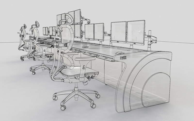 中控平面操作臺框架結構圖片